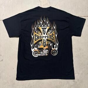 West Coast Choppers Logo Graphic / Men's Crew Neck Black Cotton T-Shirt XL NEW